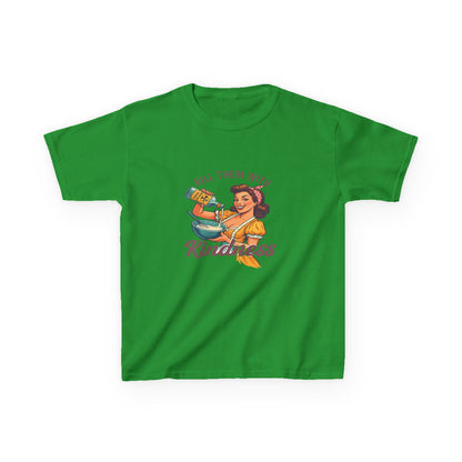 Radioactive Kindness: Funny Xmas Dinosaur Tee for Kids