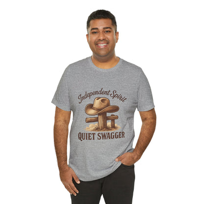 Quiet Swagger Cowboy Tee — Independent Spirit Western T-Shirt