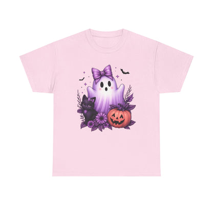 Pastel Halloween Ghost Cat Tee