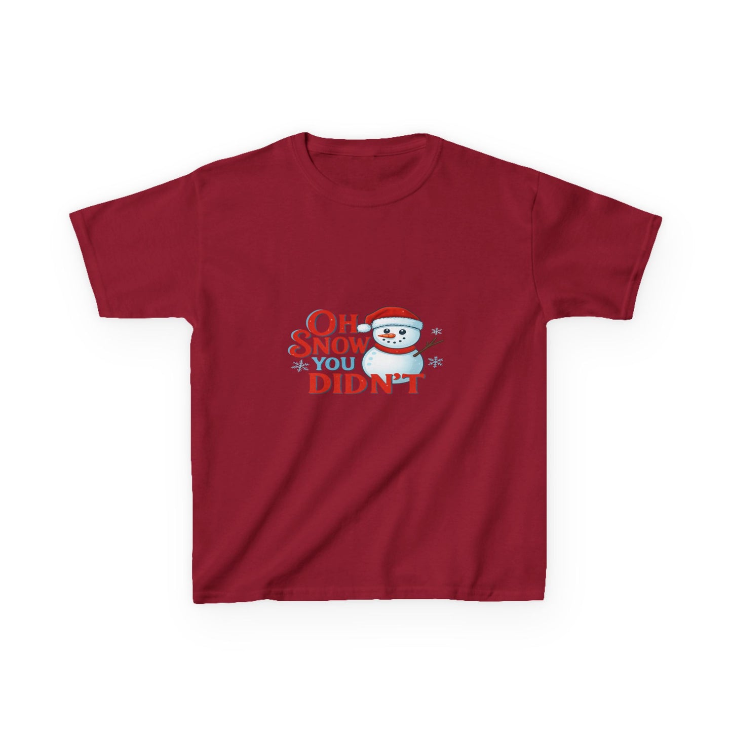 Oh Snow You Didn't! Snowman Dino Christmas Tee