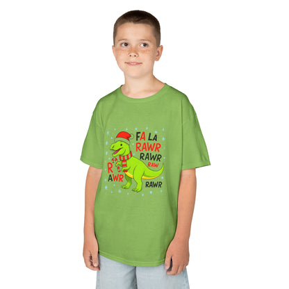 Holiday Dinosaur Kids Tee, Christmas Shirt, Fun Dinosaur T-Shirt, Kids Party Outfit, Cute Graphic Tee, Gift for Kids
