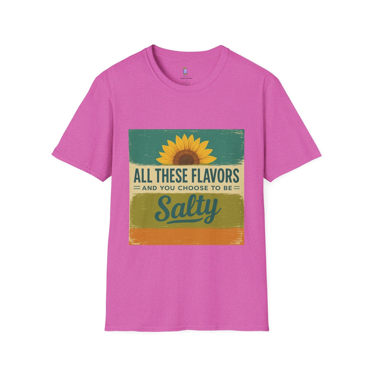 Sunflower Salty T-Shirt: Unisex Softstyle Tee for Sunshine Lovers, Casual Wear, Birthday Gift, Summer Vibes, Relaxed Style