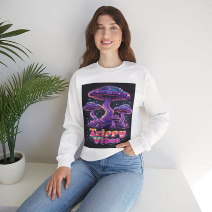 Trippy Mushroom Creepy Clown Raccoon Halloween Sweatshirt
