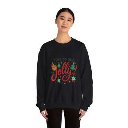 Holiday Sweatshirt - "Time to Get Jolly!" Christmas Crewneck