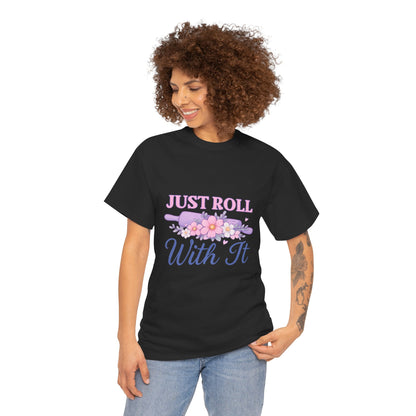Floral Tee 'Just Roll With It'