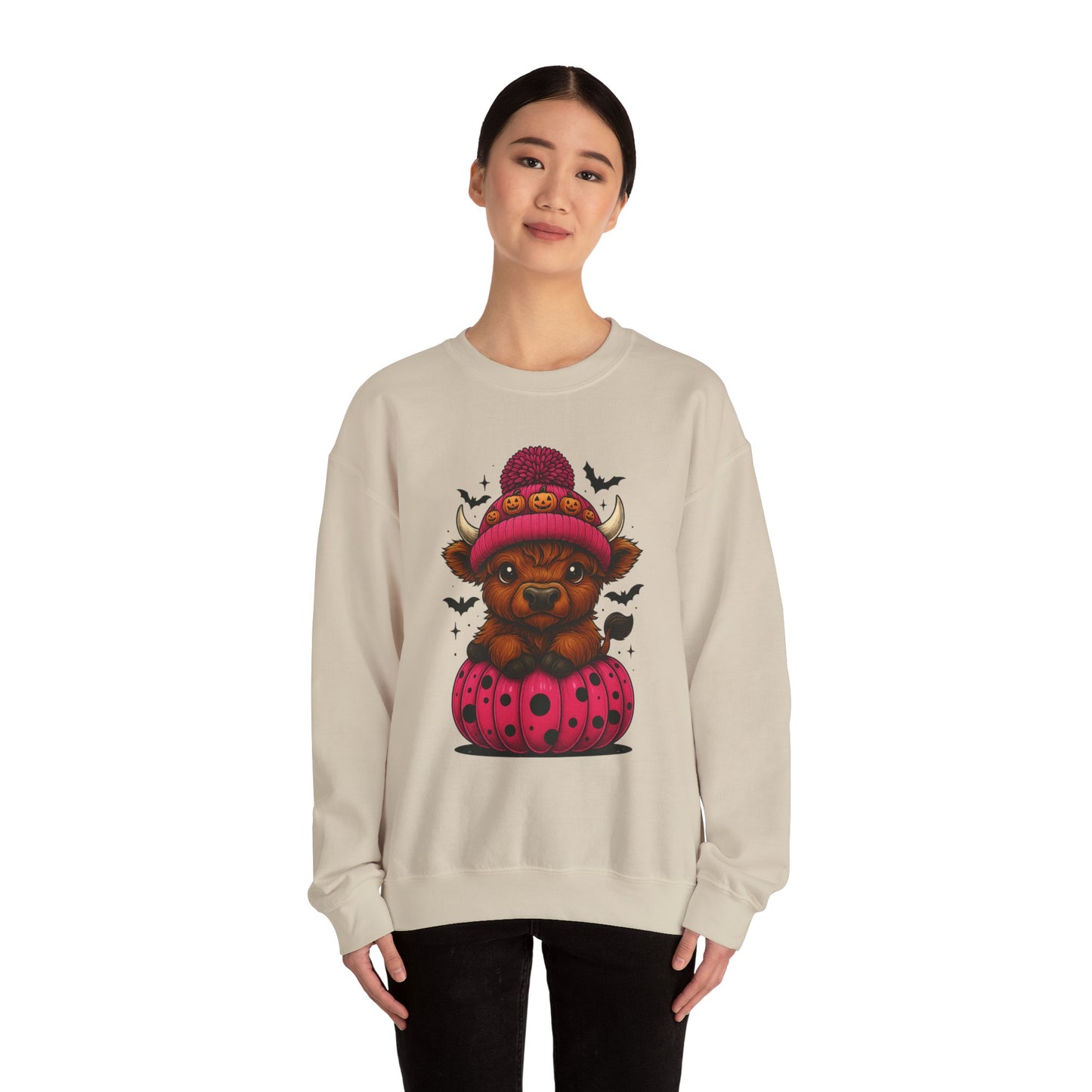 Highland Cow Halloween Sweatshirt - Cute Fall Vibes