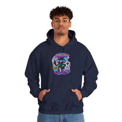 Psychedelic Alien Skate Hoodie — "Down Lord" Neon Graphic Pullover