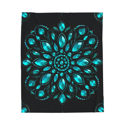 Luxe Velveteen Plush Blanket - Cozy Home Decor, Mandala Design, Gift for Her, Perfect for Winter, Soft Throw Blanket