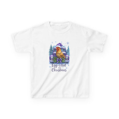 Egg-cited Christmas Rooster Kids Tee