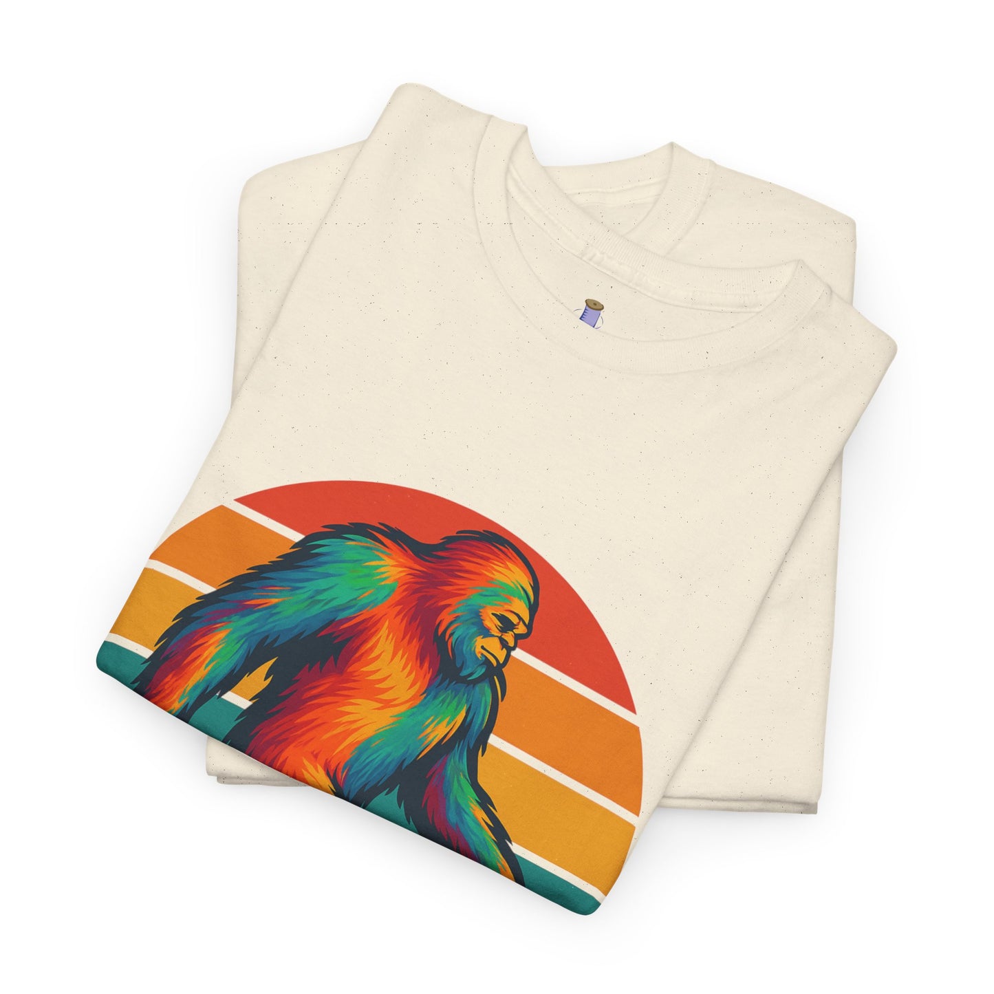 Colorful Bigfoot Unisex T-Shirt, Fun Graphic Tee for Nature Lovers, Perfect for Holidays, Festivals, Camping, Gifts