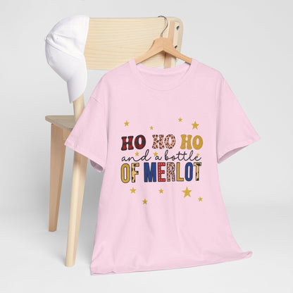 HO HO HO & Merlot Christmas Tee