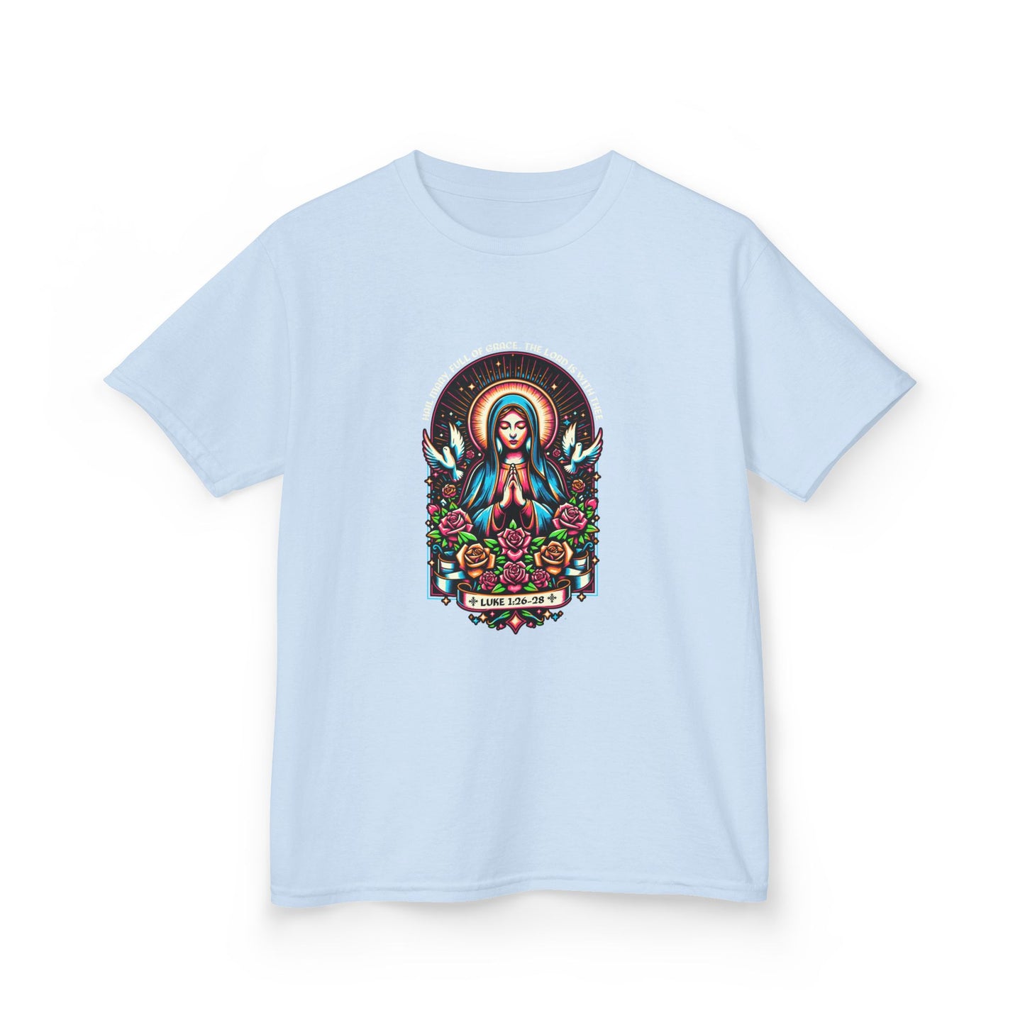 Virgin Mary Graphic Tee - Christmas Kids Shirt