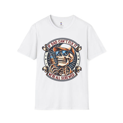 Cool Dad Skull T-Shirt | Funny Gift for Dads | Perfect for Birthdays, Father's Day, Casual Wear, Family Gatherings, Halloween