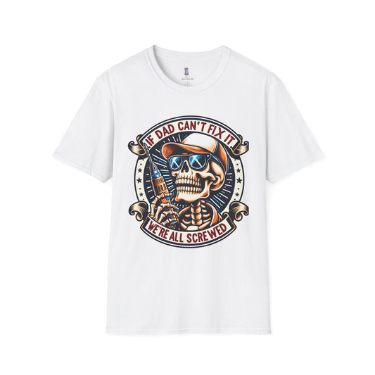 Cool Dad Skull T-Shirt | Funny Gift for Dads | Perfect for Birthdays, Father's Day, Casual Wear, Family Gatherings, Halloween