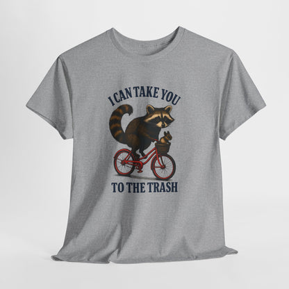Cotton Tee Vintage Raccoon Bicycle Graphic Shirt