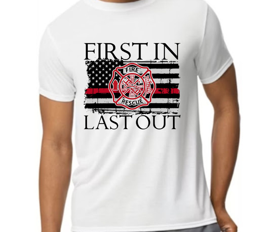 First In Last Out Adult T-Shirt