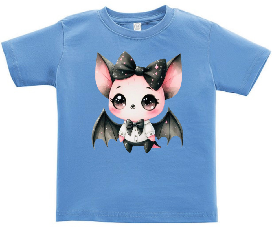 Cute Little Bat With A Black Bow Kid's T-Shirt