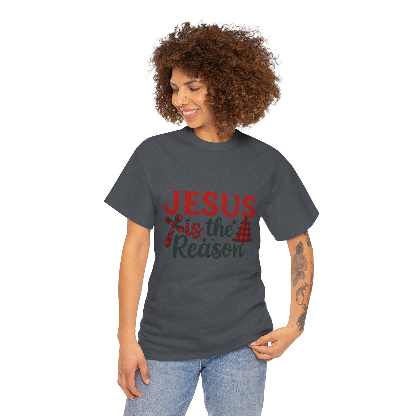 Jesus is the Reason Christmas Tee - Faith-Based Holiday Gift
