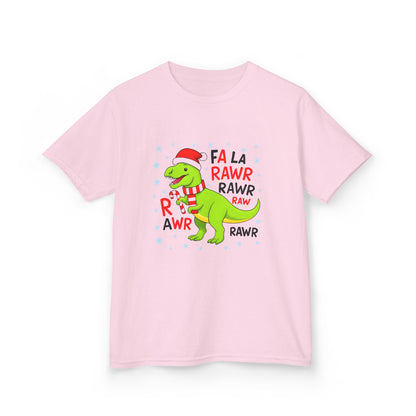 Holiday Dinosaur Kids Tee, Christmas Shirt, Fun Dinosaur T-Shirt, Kids Party Outfit, Cute Graphic Tee, Gift for Kids
