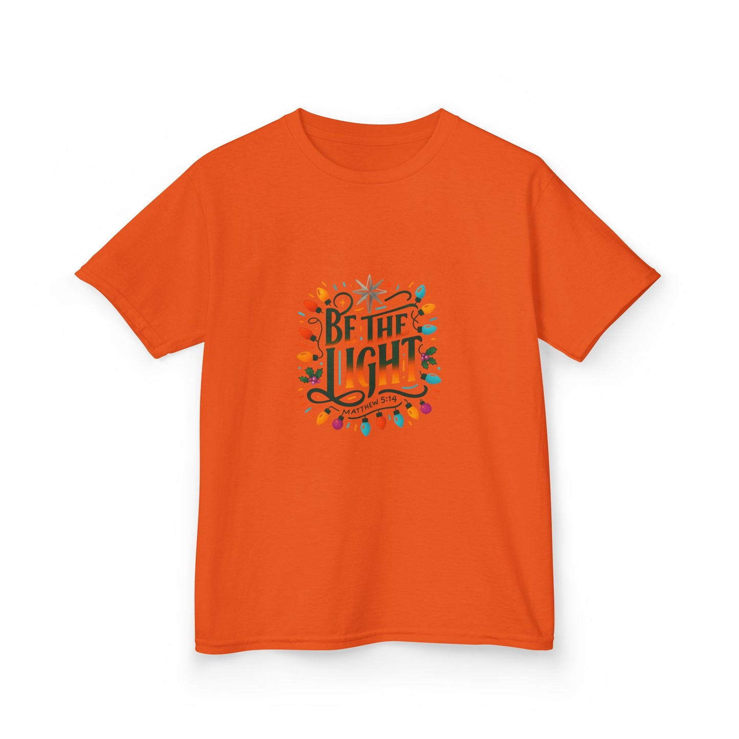 Be the Light Christmas Dinosaur Kids Tee