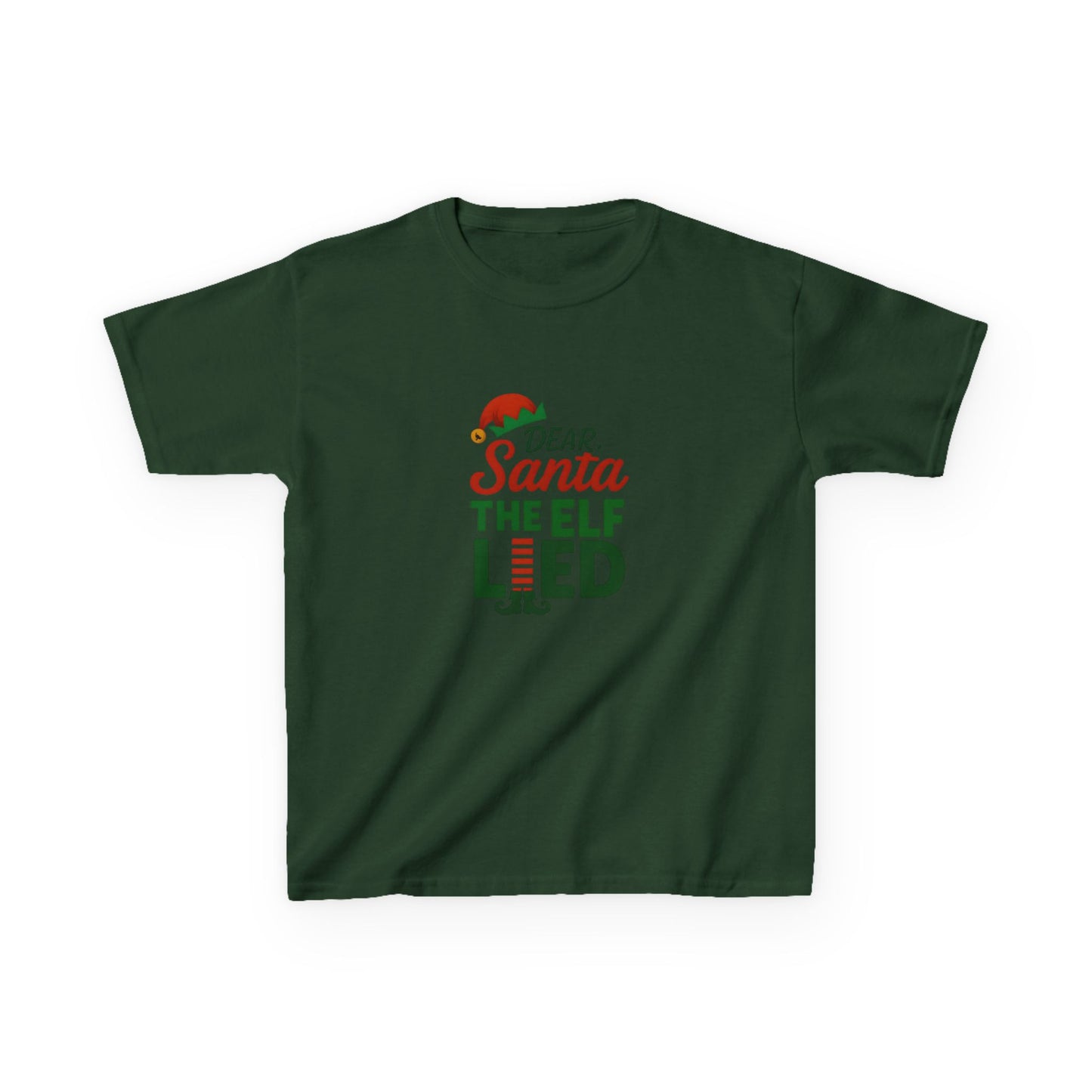 Dear Santa, The Elf Lied! Kids' Christmas Tee