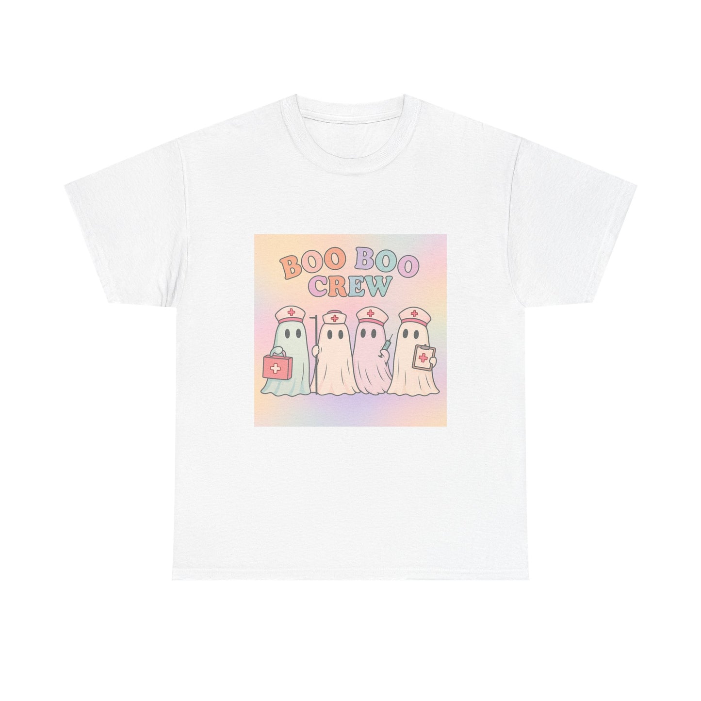 Boo Boo Crew Nurse Ghost T-Shirt – Cute Pastel Halloween Medical Tee