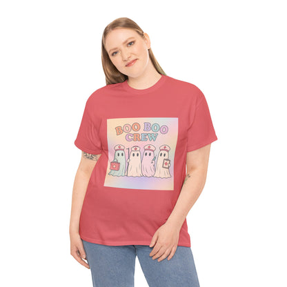 Boo Boo Crew Nurse Ghost T-Shirt – Cute Pastel Halloween Medical Tee