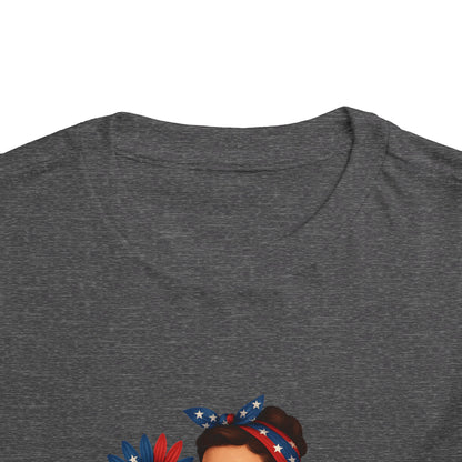 Toddler Tee All American Girl Patriotic Floral Shirt