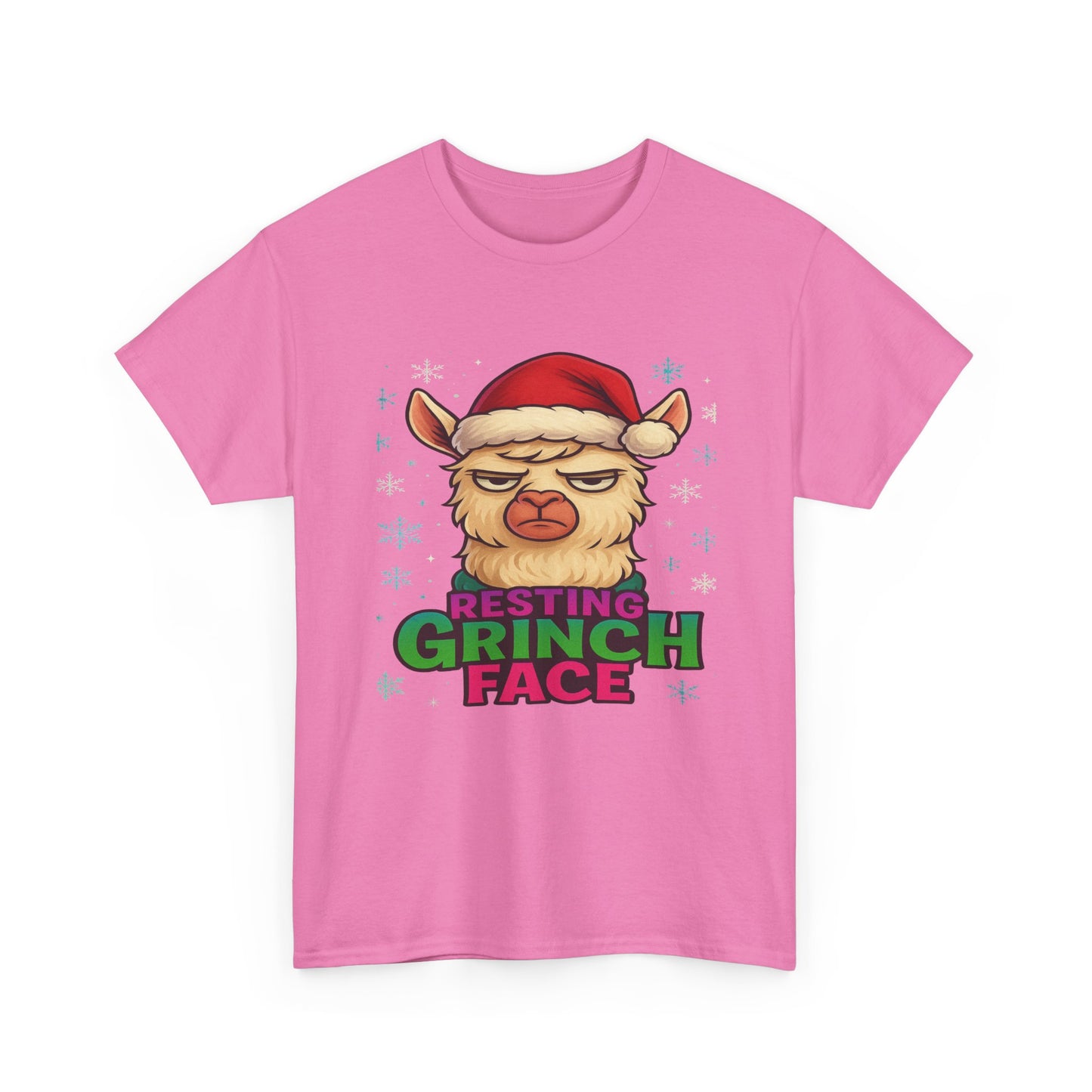 Grumpy Llama Face Christmas Tee