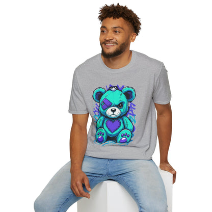 Adorable Grumpy Bear Unisex Softstyle T-Shirt | Cute Graphic Tee, Casual Wear, Gift for Animal Lovers, Birthday Present, Fun Fashion