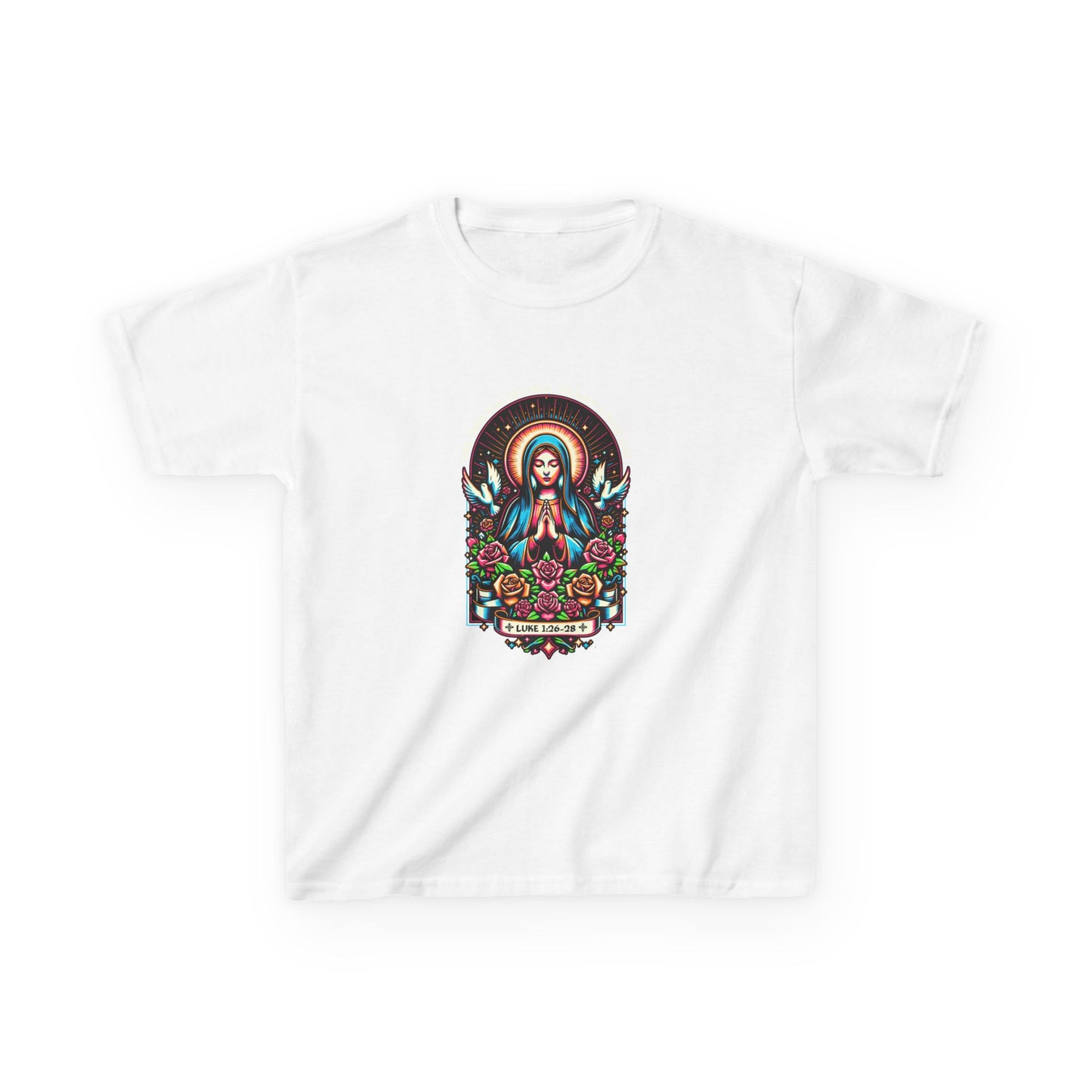 Virgin Mary Graphic Tee - Christmas Kids Shirt