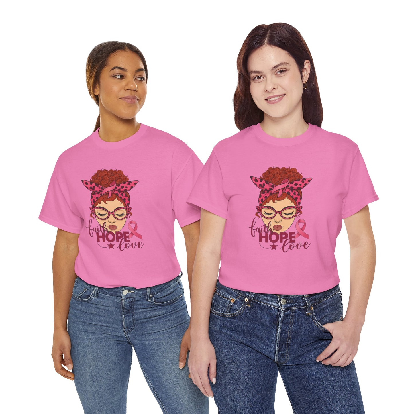 Empowering Cancer Awareness Tee, Hope Love Pink Ribbon Shirt, Inspirational Unisex Tee, Gifts for Breast Cancer Awareness, Supportive [...]