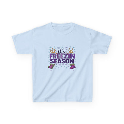 It's Freezin' Season Dino Christmas Tee - Kids Holiday Shirt