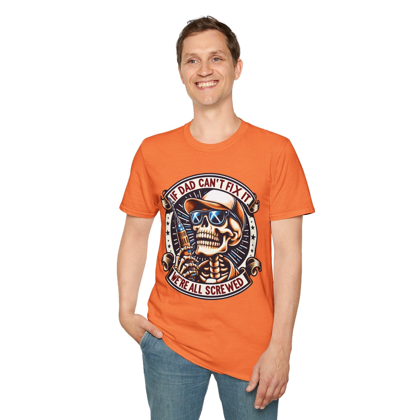 Camiseta de calavera para papá | Regalo divertido para papás | Ideal para cumpleaños, Día del Padre, ropa informal, reuniones familiares y Halloween