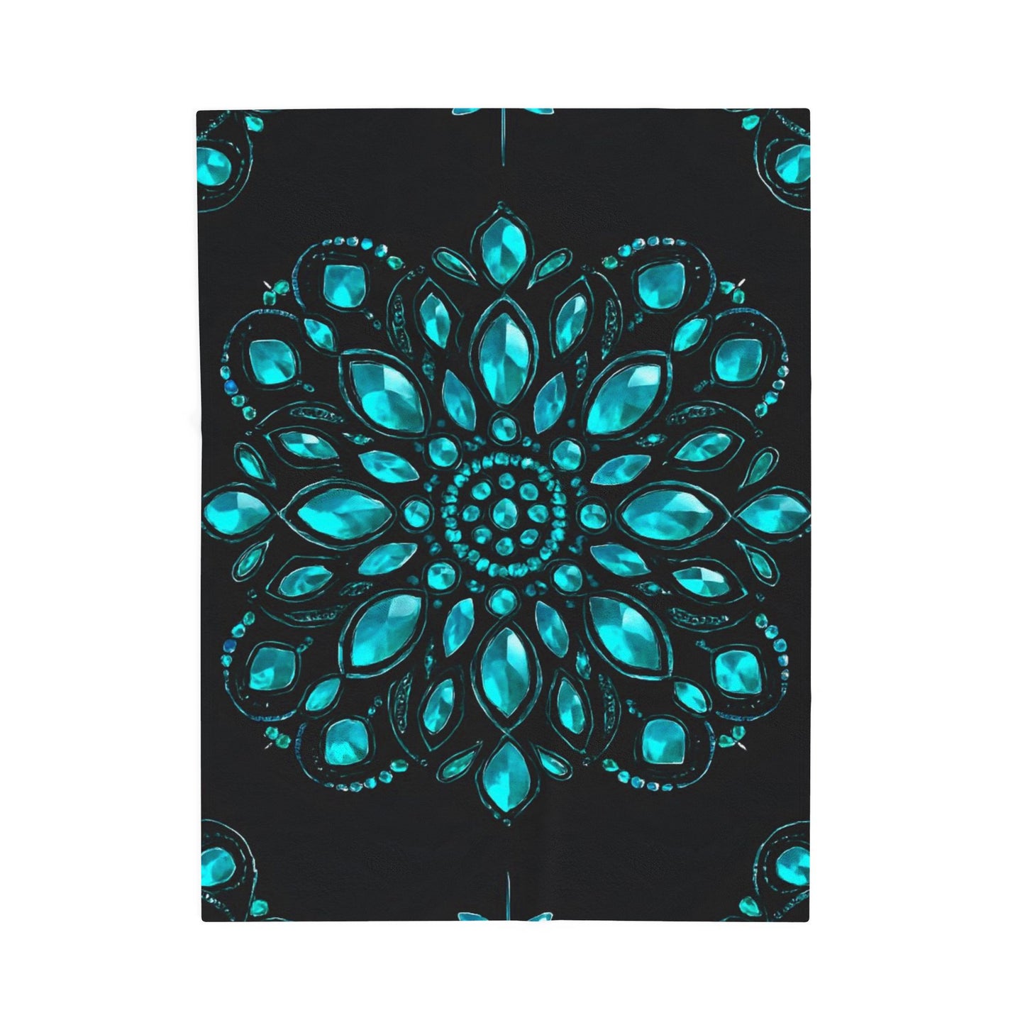 Luxe Velveteen Plush Blanket - Cozy Home Decor, Mandala Design, Gift for Her, Perfect for Winter, Soft Throw Blanket