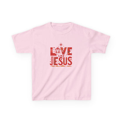 Love Like Jesus Christmas Dinosaur Kids Tee