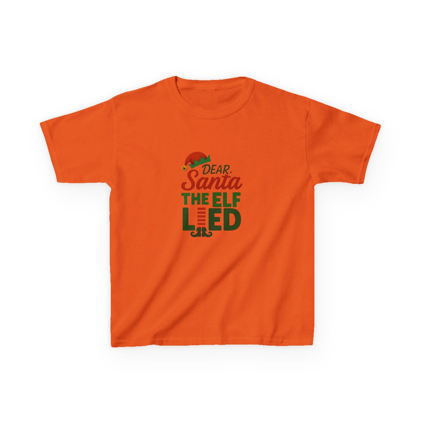 Dear Santa, The Elf Lied! Kids' Christmas Tee