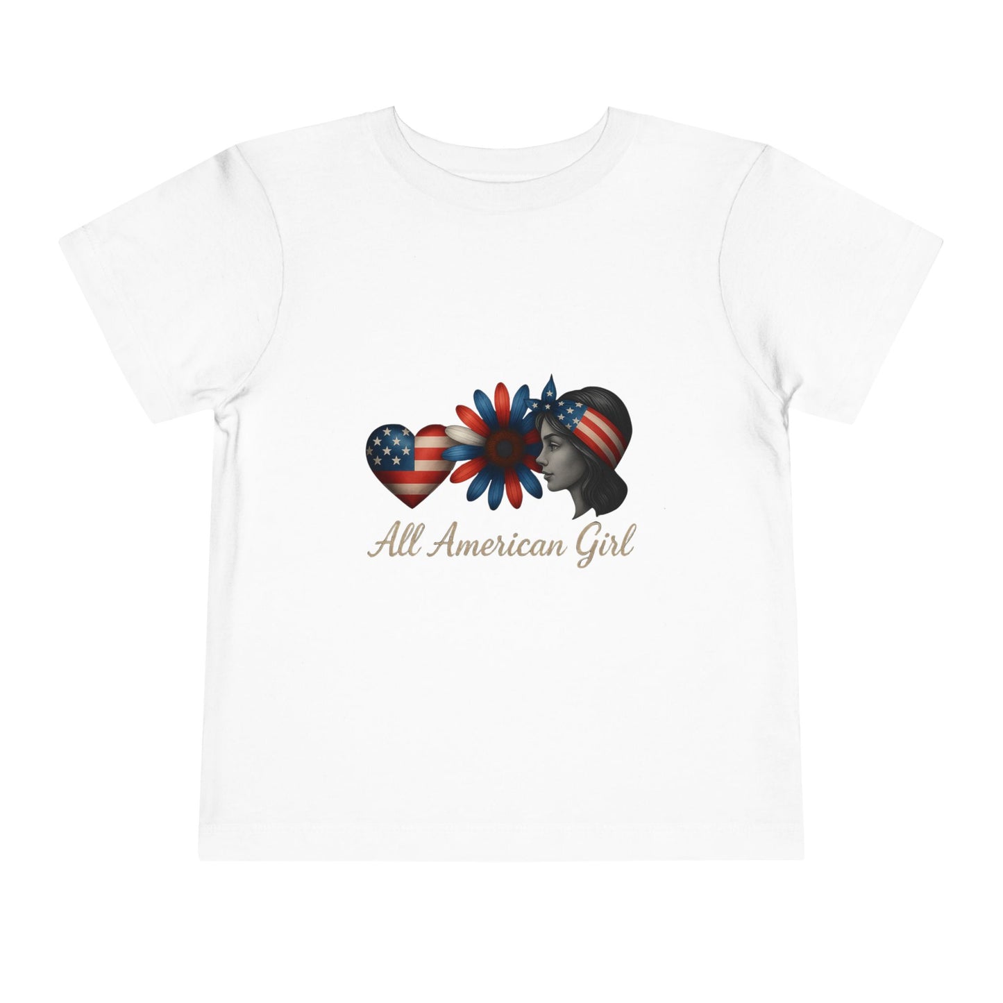 All American Girl Heart & Flower Tee