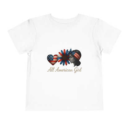 All American Girl Heart & Flower Tee