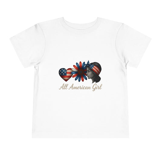 All American Girl Heart & Flower Tee
