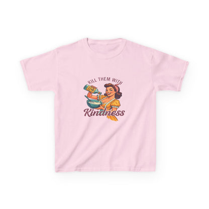 Radioactive Kindness: Funny Xmas Dinosaur Tee for Kids