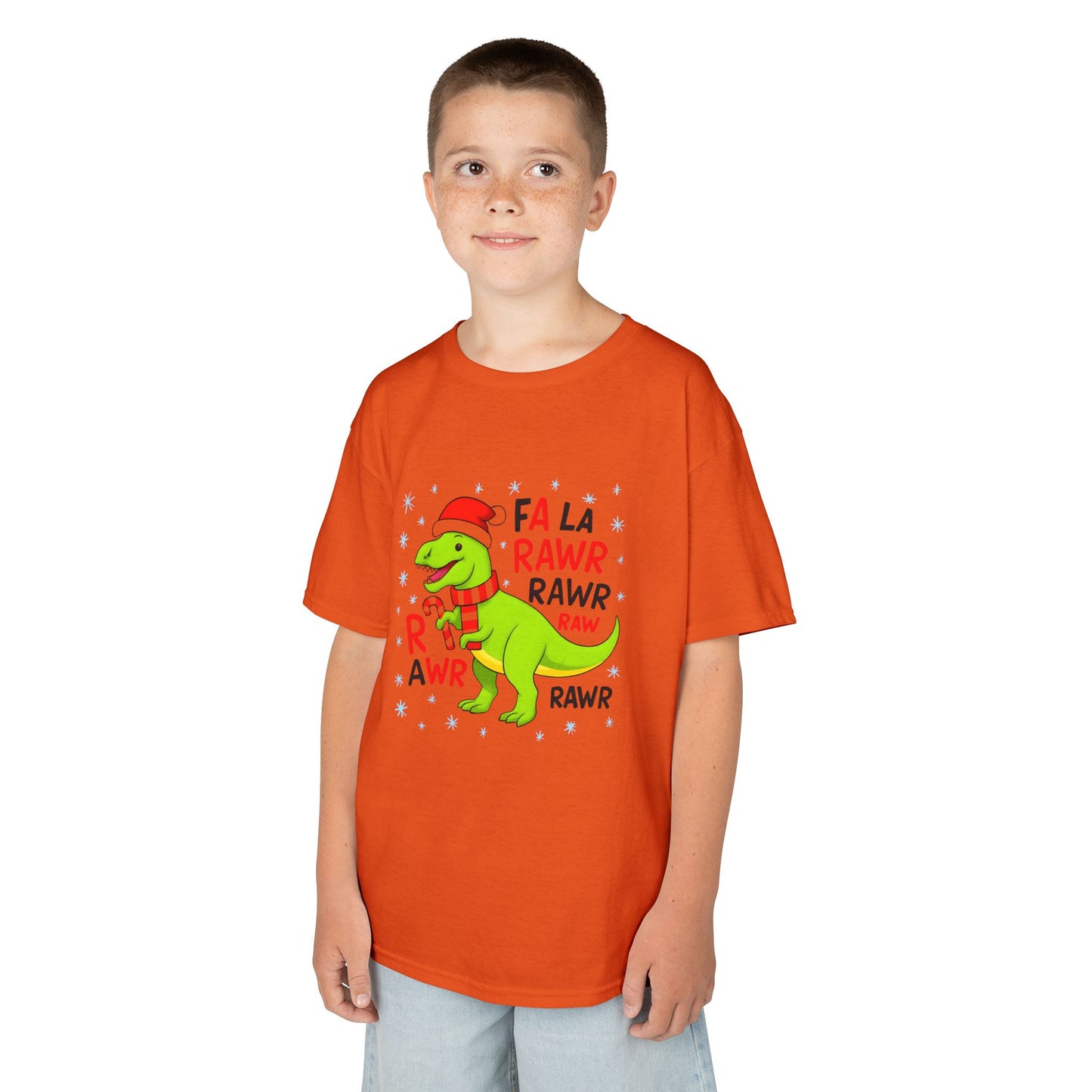 Holiday Dinosaur Kids Tee, Christmas Shirt, Fun Dinosaur T-Shirt, Kids Party Outfit, Cute Graphic Tee, Gift for Kids