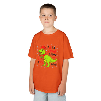 Holiday Dinosaur Kids Tee, Christmas Shirt, Fun Dinosaur T-Shirt, Kids Party Outfit, Cute Graphic Tee, Gift for Kids