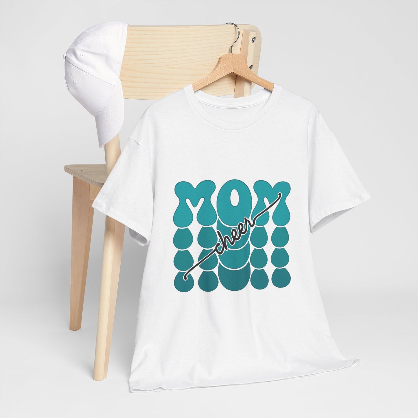 MOM Cheer – Turquoise Spirit Tee