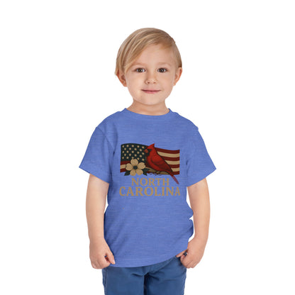 NC Cardinal & Dogwood Toddler Christmas Tee