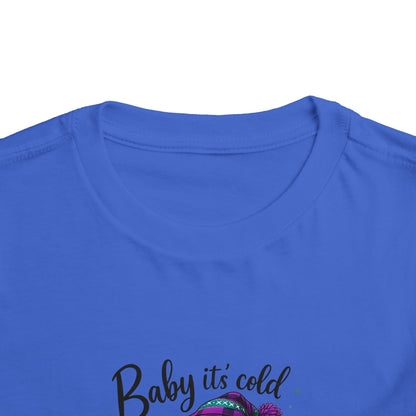 Baby It's Cold Outside Snowman Toddler Christmas Tee