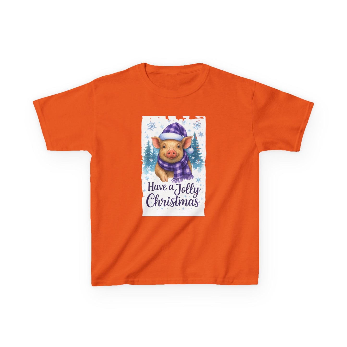 Jolly Pig Christmas Tee - Kids Holiday Shirt