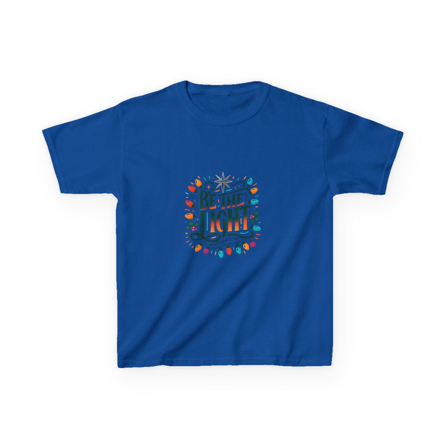 Be the Light Christmas Dinosaur Kids Tee