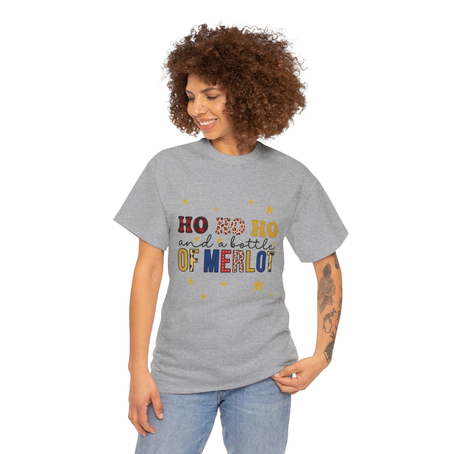 HO HO HO & Merlot Christmas Tee