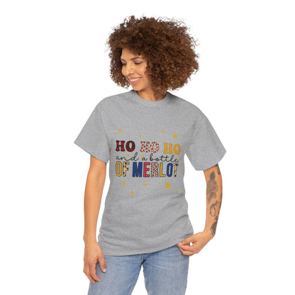 HO HO HO & Merlot Christmas Tee
